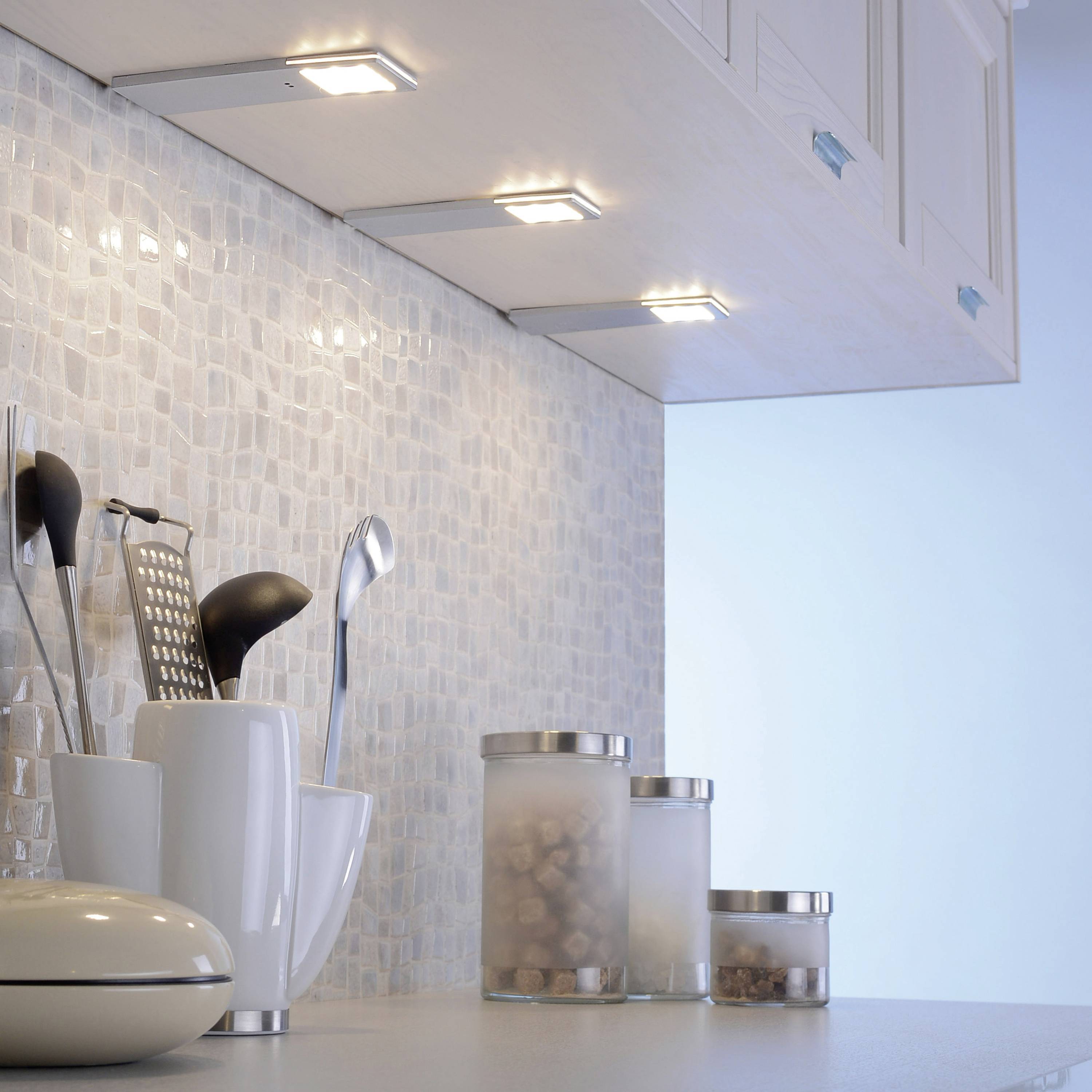 Paul Neuhaus HELENA LED-Unterbauleuchte 3er Set LED LED fest eingebaut 6W Warmweiß Aluminium