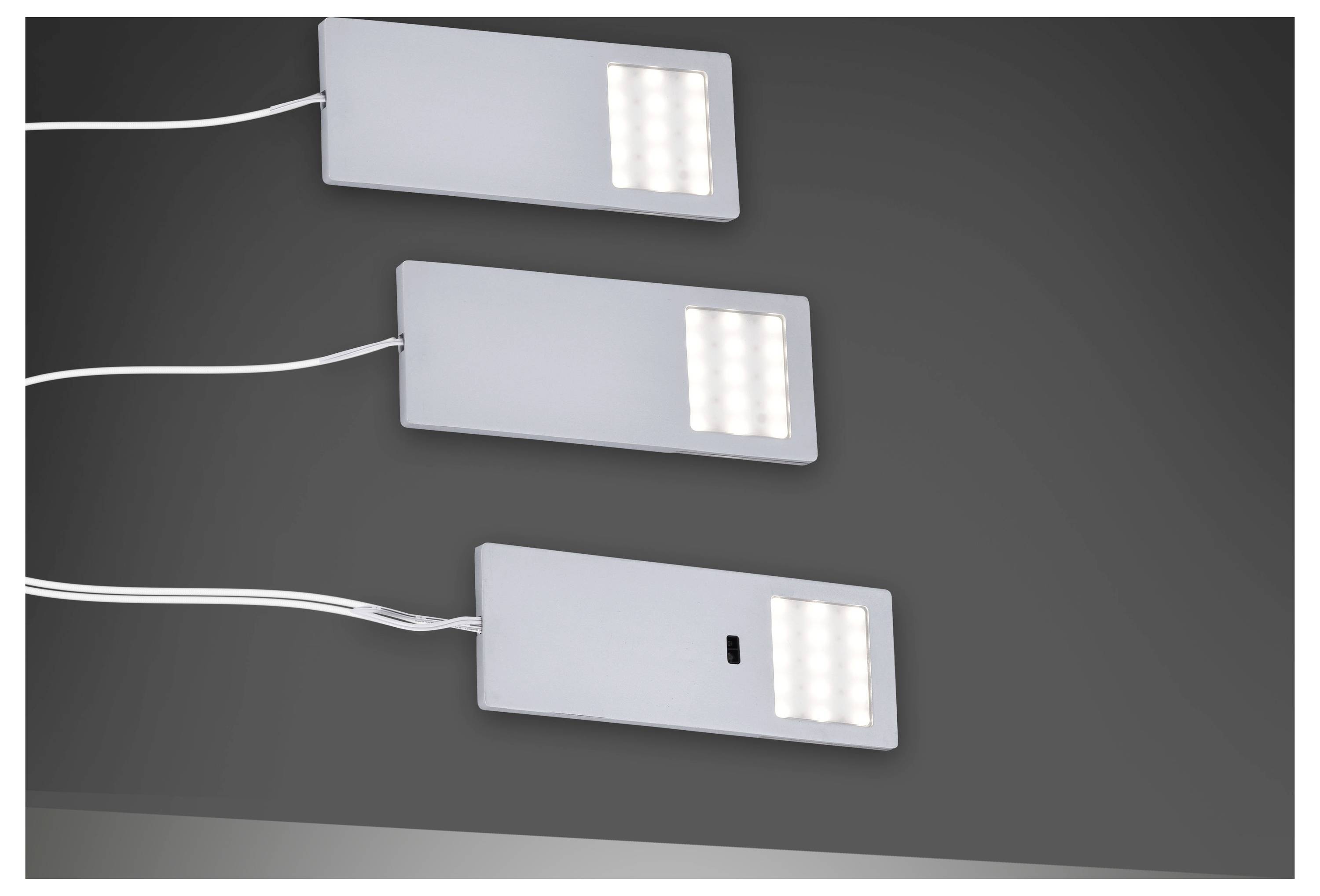 Paul Neuhaus HELENA LED-Unterbauleuchte 3er Set LED LED fest eingebaut 6W Warmweiß Aluminium