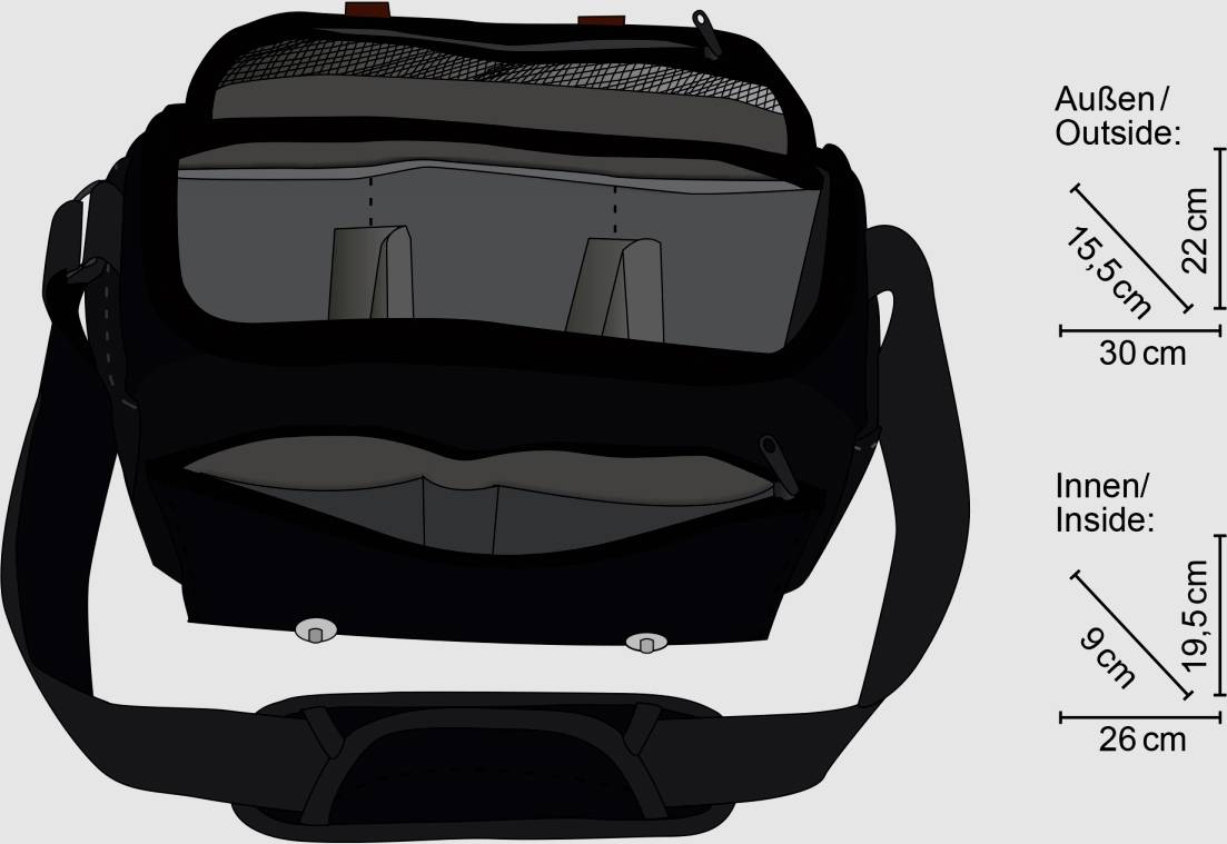 Mantona 21645 Kameratasche Innenmaß (B x H x T) 260 x 195 x 120 mm