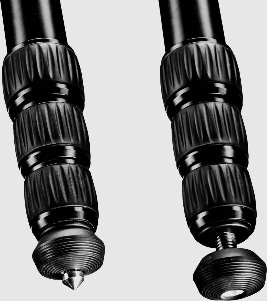 Mantona 21475 Dreibeinstativ Arbeitshöhe=80 - 1800 mm Schwarz, Grau Wasserwaage