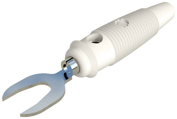 SKS Hirschmann KB 3 ws Laborstecker Stecker, gerade Weiß