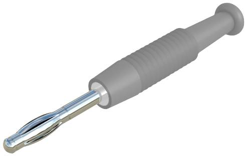 SKS Hirschmann MSTF 2 gr Lamellenstecker Stecker, gerade Stift-Ø: 2mm Grau