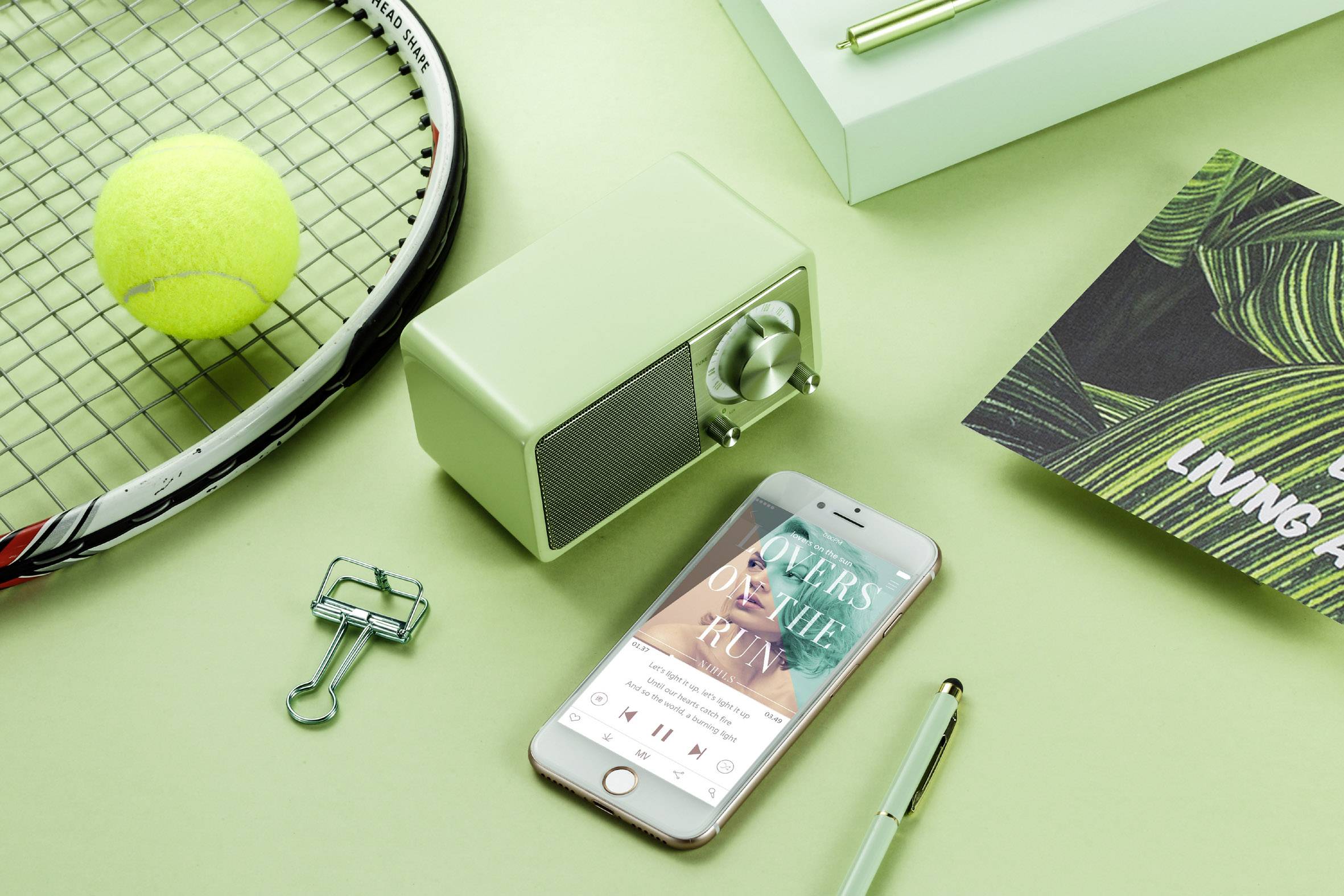 Sangean WR-7 Genuine Mini Tischradio UKW Bluetooth® wiederaufladbar Grün