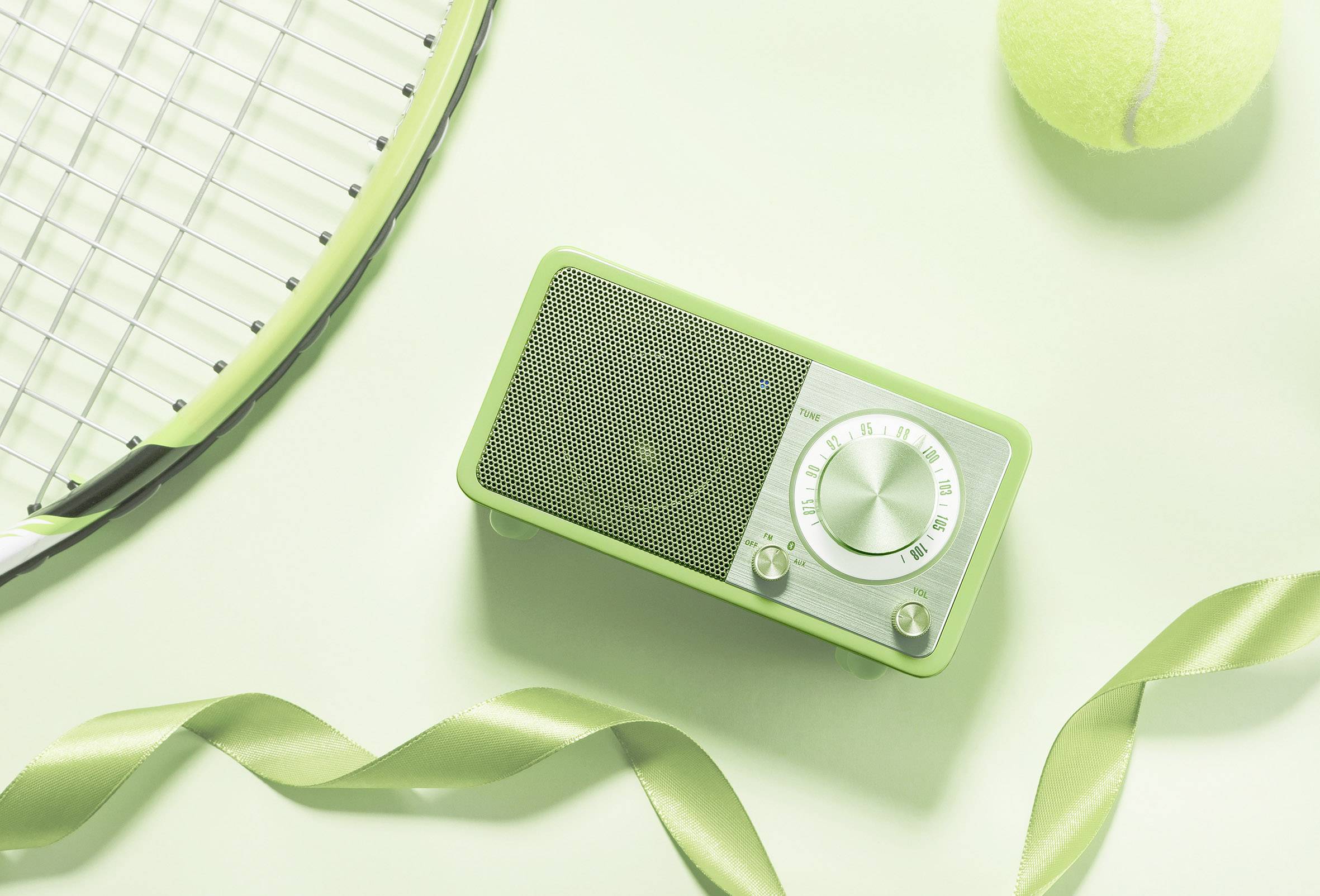 Sangean WR-7 Genuine Mini Tischradio UKW Bluetooth® wiederaufladbar Grün