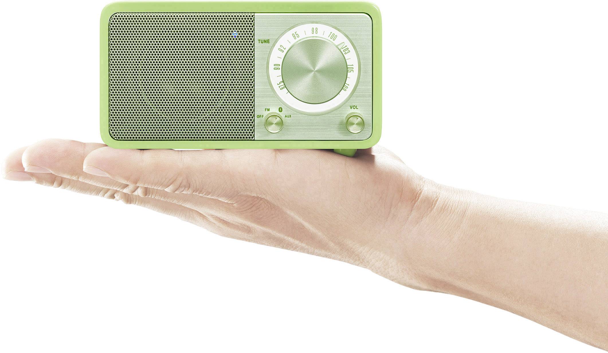 Sangean WR-7 Genuine Mini Tischradio UKW Bluetooth® wiederaufladbar Grün