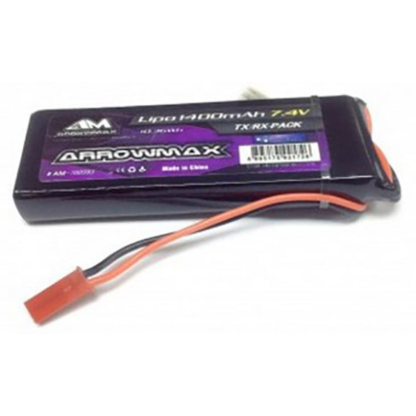 ArrowMax Modellbau-Empfängerakku (LiPo) 7.4 V 1400 mAh Stick BEC