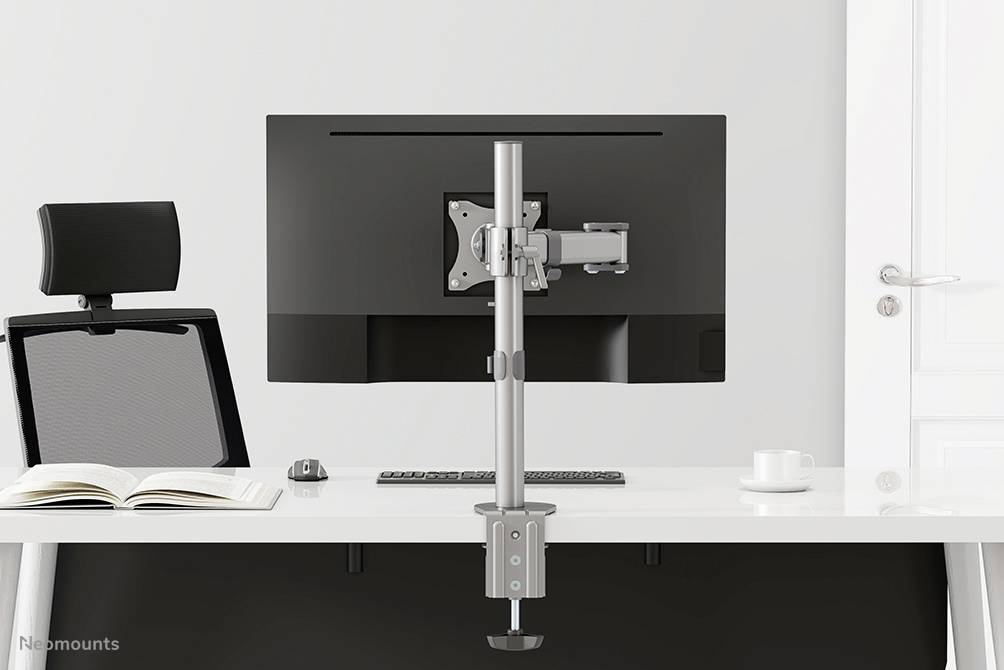 Neomounts NM-D135SILVER Monitor-Tischhalterung 1 Display(s) 25,4 cm (10") - 76,2 cm (30") Silber Neigbar, Schwenkbar