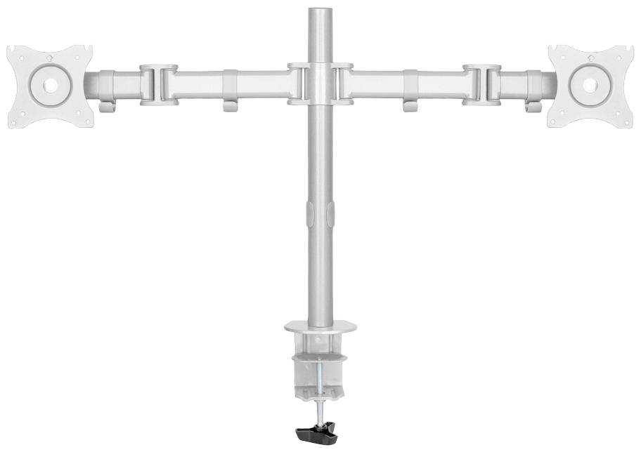 Neomounts NM-D135DSILVER 2fach Monitor-Tischhalterung 25,4cm (10") - 76,2cm (30") Neigbar, Schwenkbar Silber