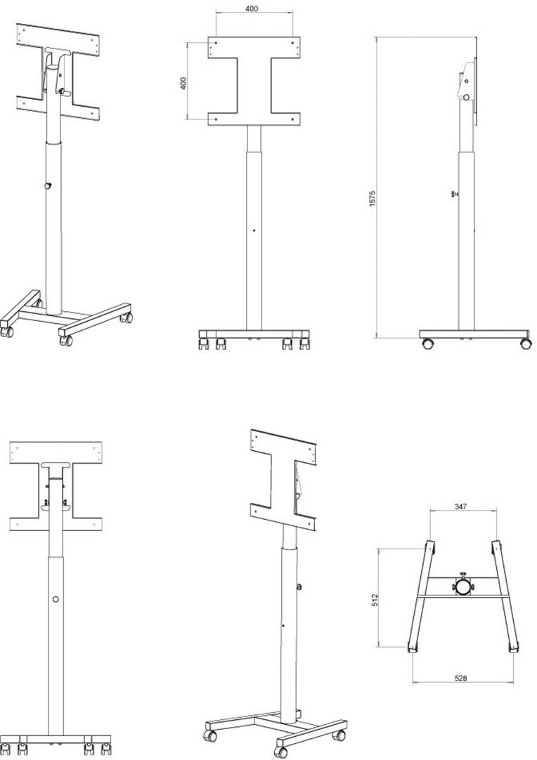 Neomounts PLASMA-M1400 TV-Rollwagen 81,3cm (32") - 137,2cm (54") Schwenkbar
