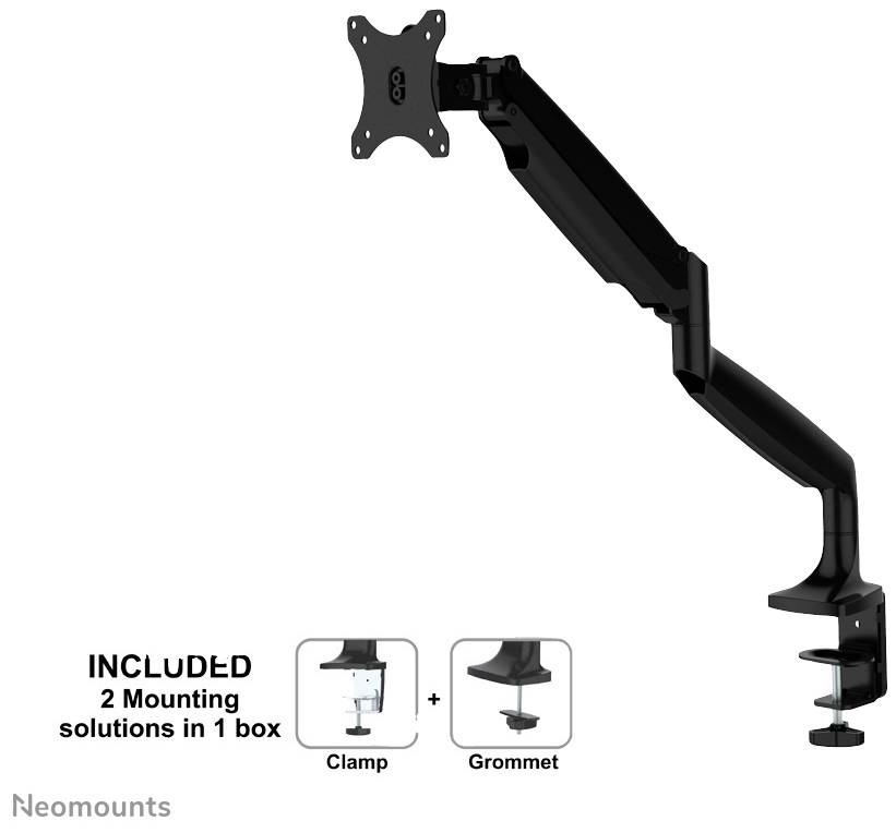 Neomounts NM-D750BLACK 1fach Monitor-Tischhalterung 25,4cm (10") - 81,3cm (32") Neigbar, Schwenkbar Schwarz