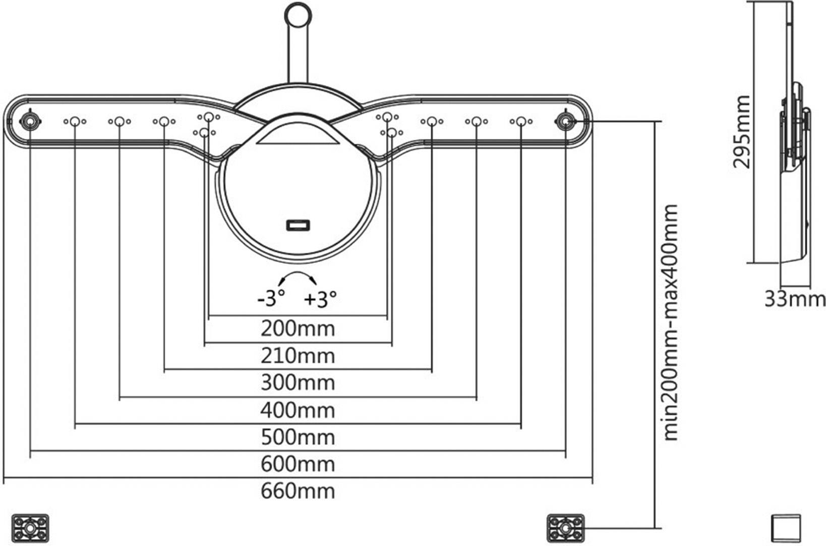 Neomounts OLED-W600BLACK TV-Wandhalterung 81,3 cm (32") - 137,2 cm (54") Starr