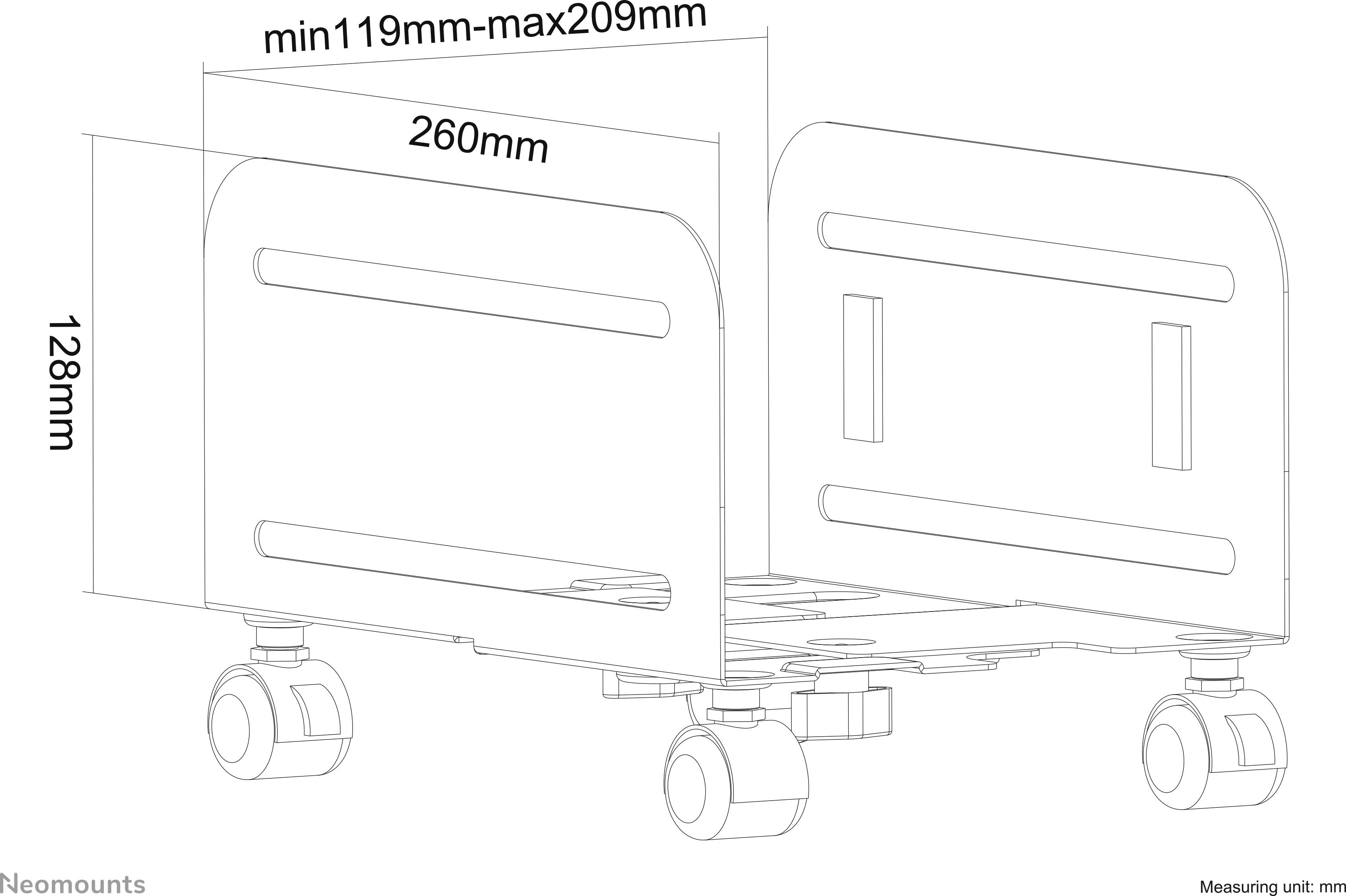 Neomounts PC Halterung CPU-M100BLACK CPU-M100BLACK Schwarz Belastbar bis=10 kg