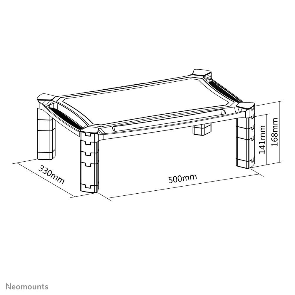 Newstar TIS Monitorstanda.erhöher Glas Max.25KG NSMONITOR20