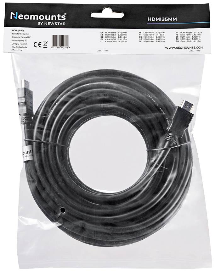 Neomounts Anschlusskabel 10.00m HDMI35MM HDMI-Kabel