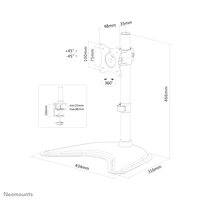 Neomounts NM-D335BLACK 1fach Monitor-Tischhalterung 25,4cm (10") - 76,2cm (30") Neigbar, Schwenkbar Schwarz Neomounts NM-D335BLACK 1fach Monitor-Tischhalterung 25,4cm (10") - 76,2cm (30") Neigbar, Schwenkbar Schwarz