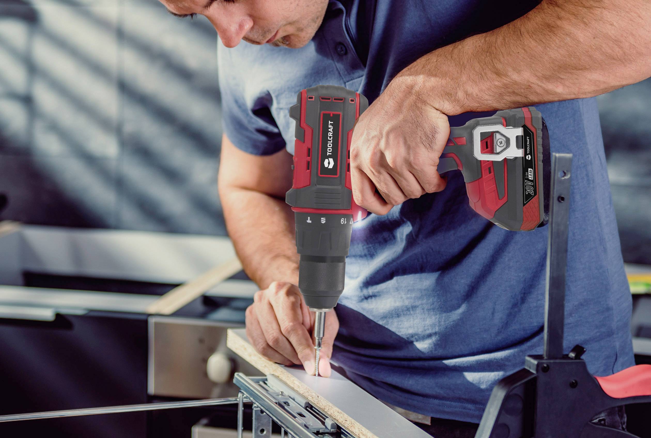 TOOLCRAFT ASBS-800A / TAWB-200 2-Gang-Akku-Schlagbohrschrauber bürstenlos, ohne Akku, ohne Ladegerät, inkl. Akku-Bohrschrauber