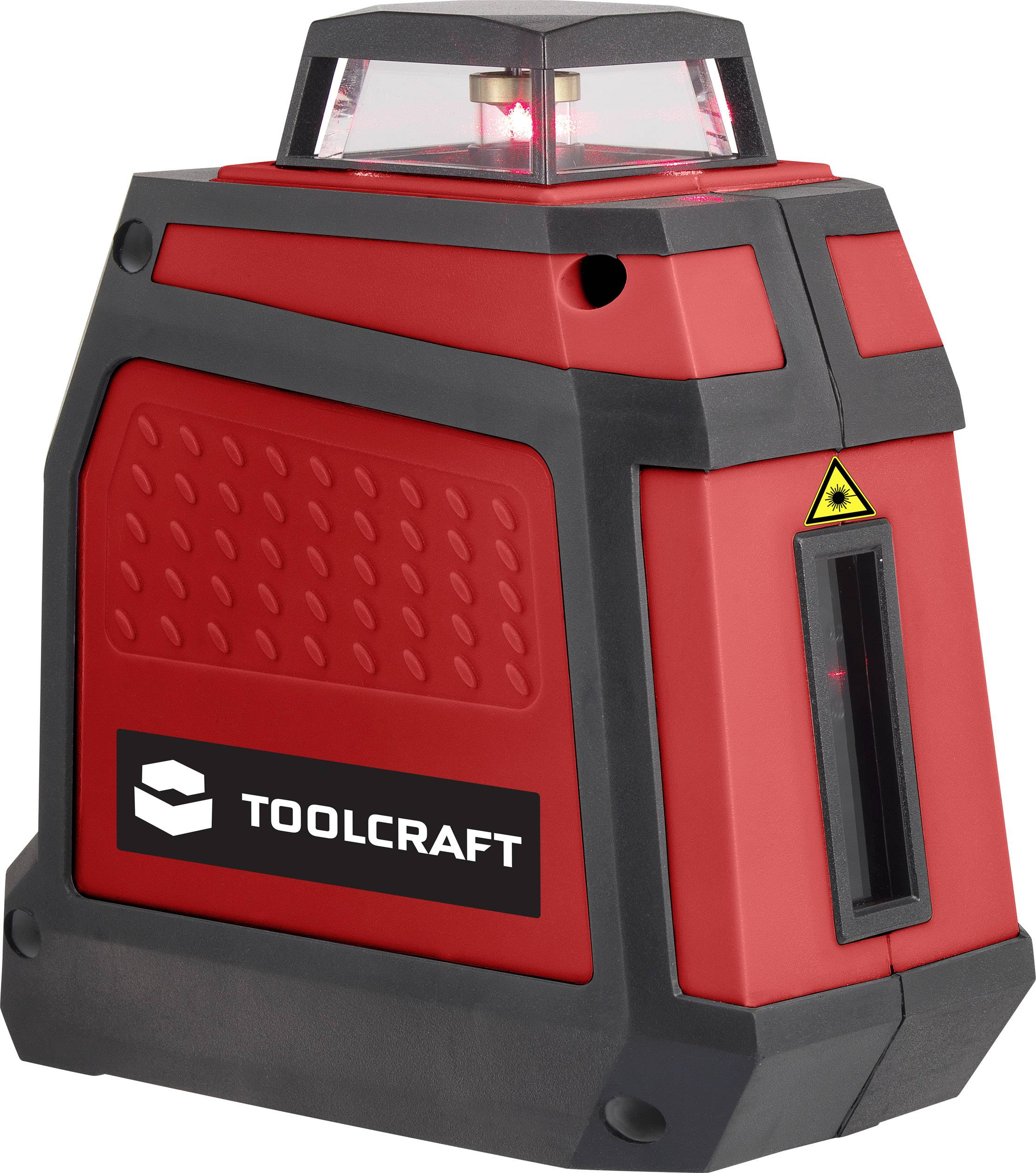 TOOLCRAFT CL18-360 Kreuzlinienlaser selbstnivellierend, inkl. Tasche, inkl. 360° Laser Reichweite (max.): 18m