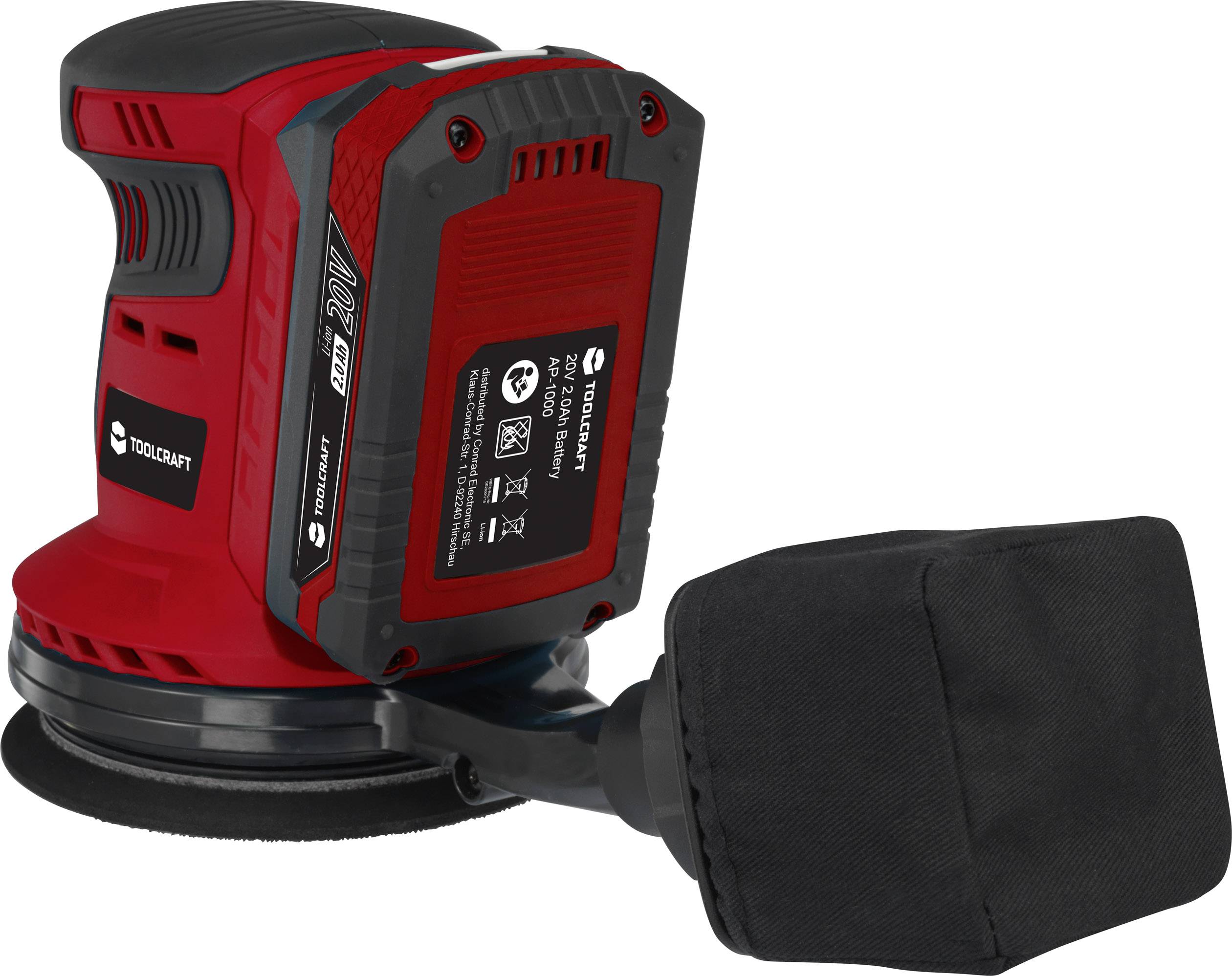 TOOLCRAFT ES-800 / TAWB-200 Akku-Exzenterschleifer Li-Ion ohne Akku