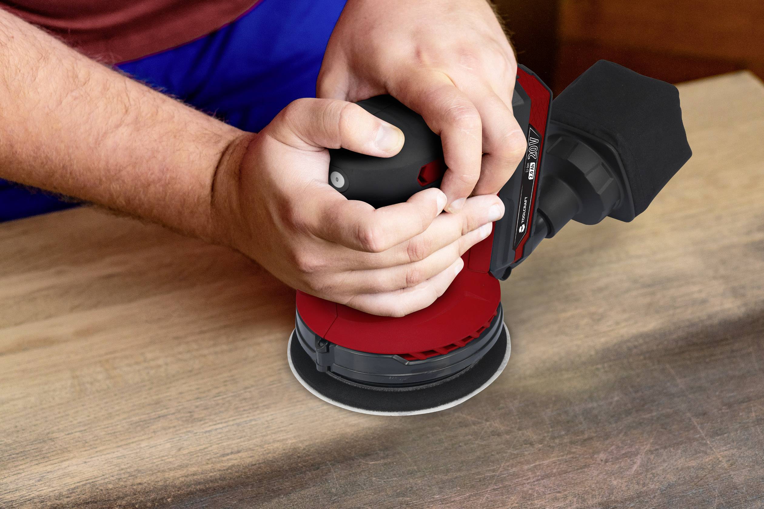 TOOLCRAFT ES-800 / TAWB-200 Akku-Exzenterschleifer Li-Ion ohne Akku