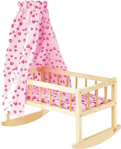 Holz-Puppenwiege mit Bettzeug 251010