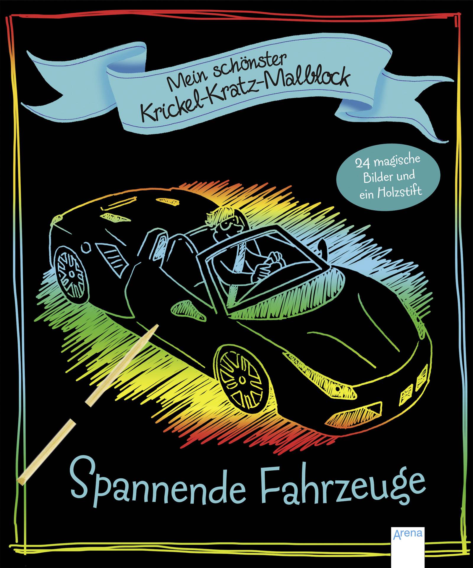 Mein schönster Krickel-Kratz-Malblock – Spannende Fahrzeuge 71355-7 1 St.
