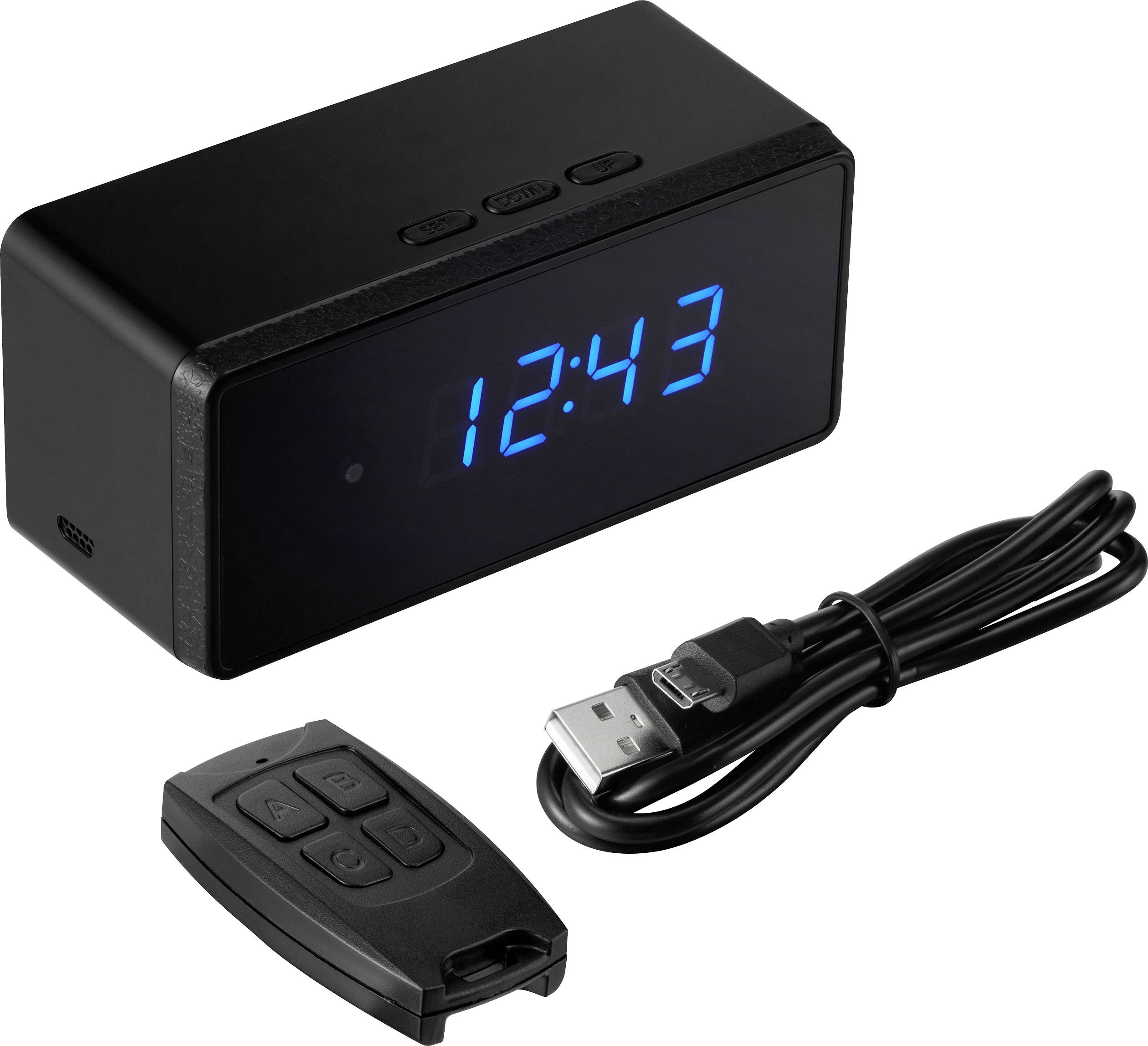 Sygonix SY-3764164 Überwachungskamera in der Tischuhr 32GB 1920 x 1080 Pixel