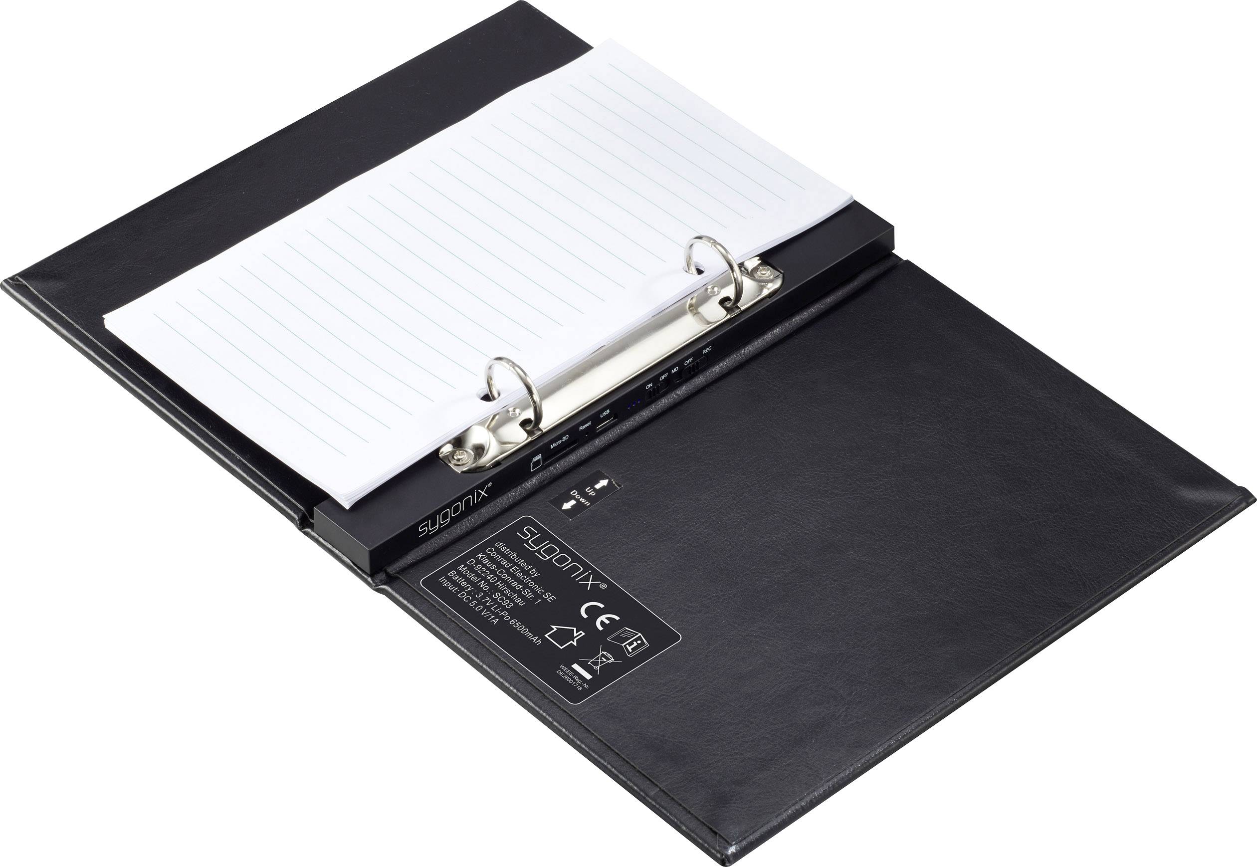 Sygonix SY-3764166 Überwachungskamera im Ringbuch 32GB 1920 x 1080 Pixel