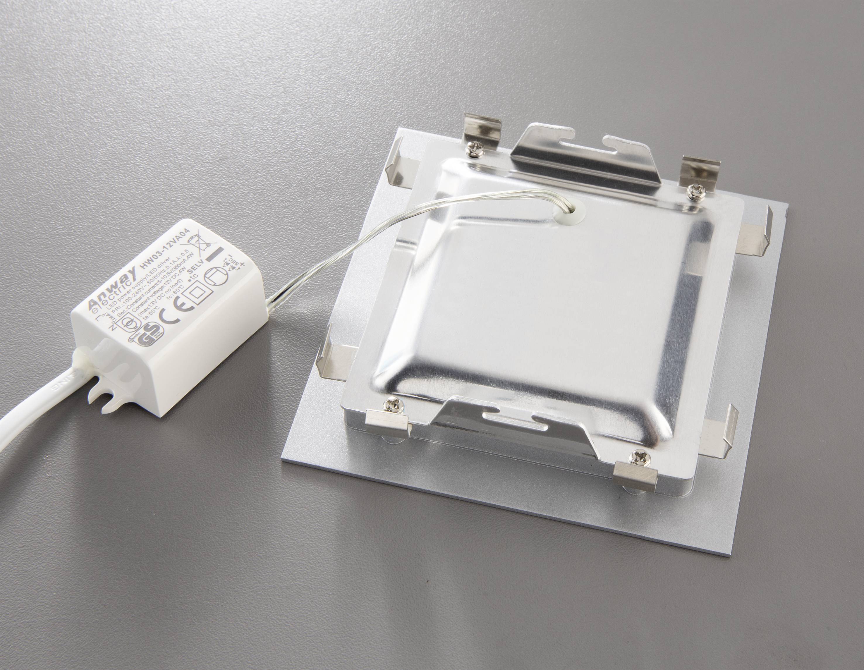 Heitronic 27635 LED-Einbauleuchte LED LED fest eingebaut 3.5W Edelstahl (gebürstet)