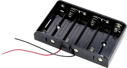 Takachi MP36 Batteriehalter 6x Mignon (AA) Kabel (L x B x H) 91 x 56 x 16mm