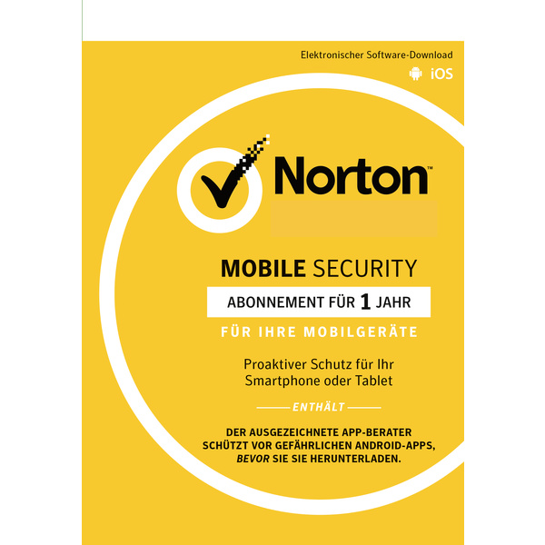 Norton Life Lock Norton™ Mobile Security 3.0 Vollversion, 1 Lizenz Android, iOS Sicherheits-Softwar