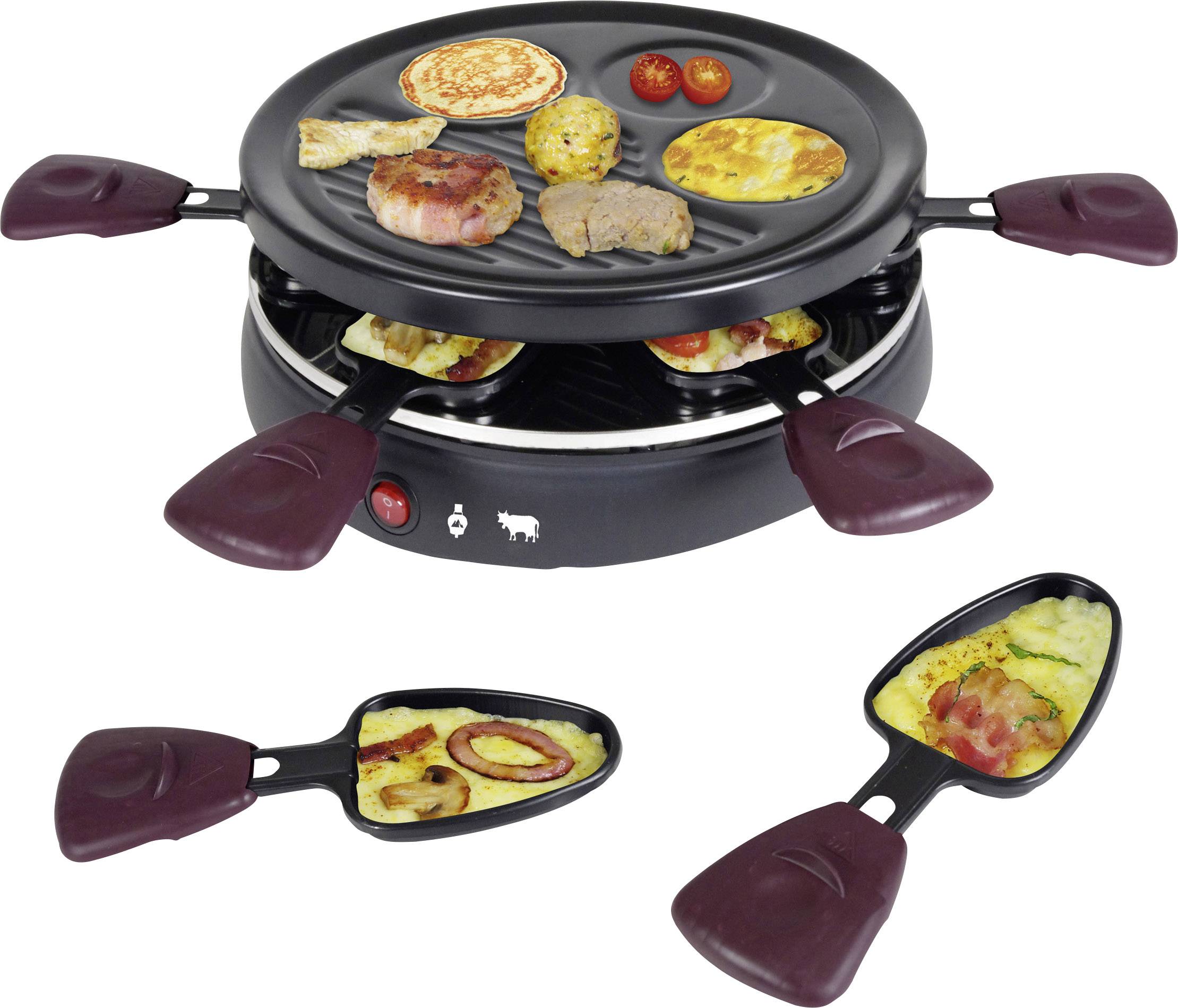 TKG Team Kalorik TKG RAC 1008 CS Raclette 6Pfännchen, kabelgebunden Schwarz