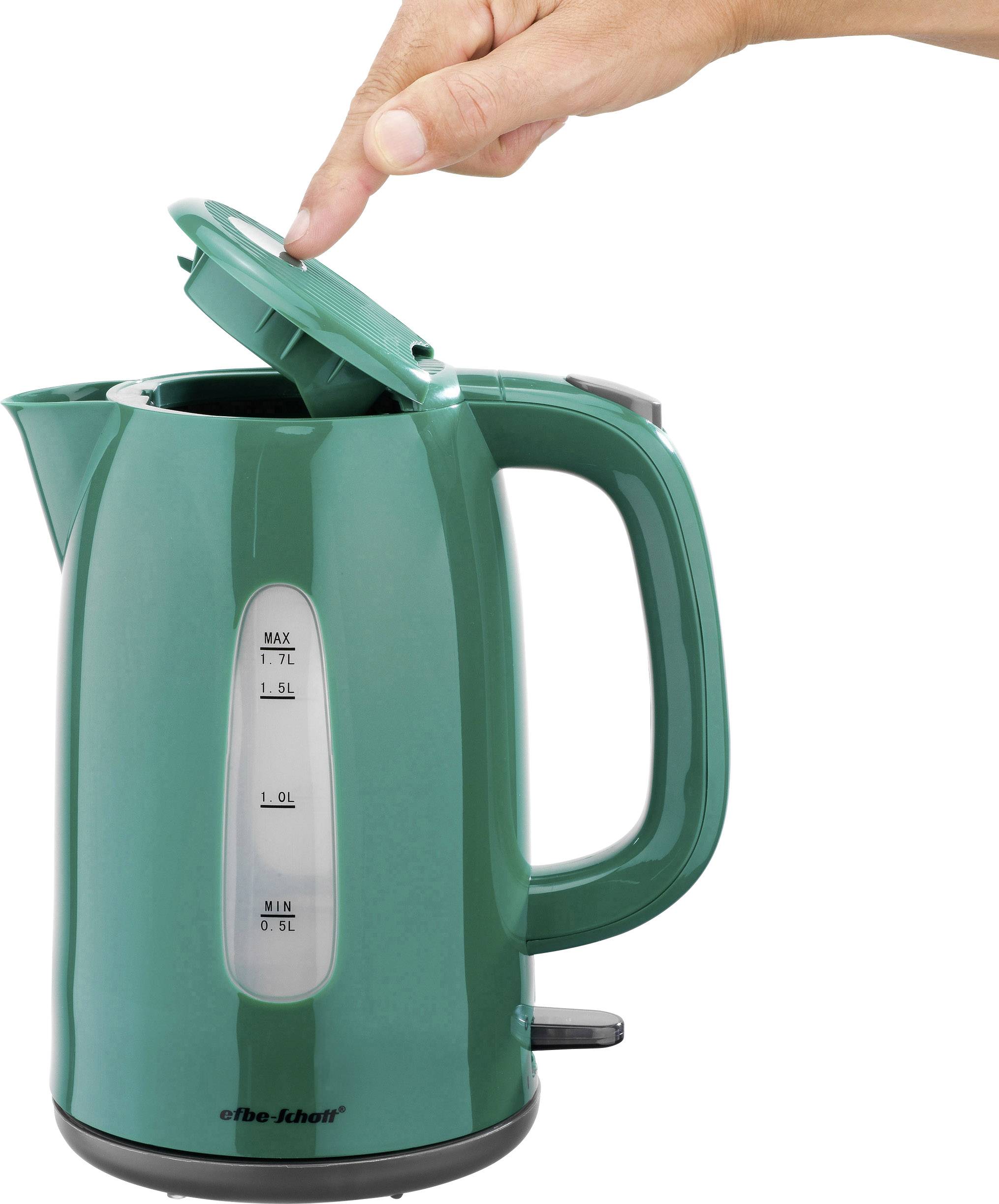 EFBE Schott SC WK 1080.1 GRN Wasserkocher schnurlos Grün, Tannengrün