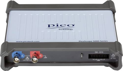 Pico PicoScope 5243D MSO USB-Oszilloskop 100MHz 500 MSa/s 256 Mpts 16 Bit Spectrum-Analyser, Funktio