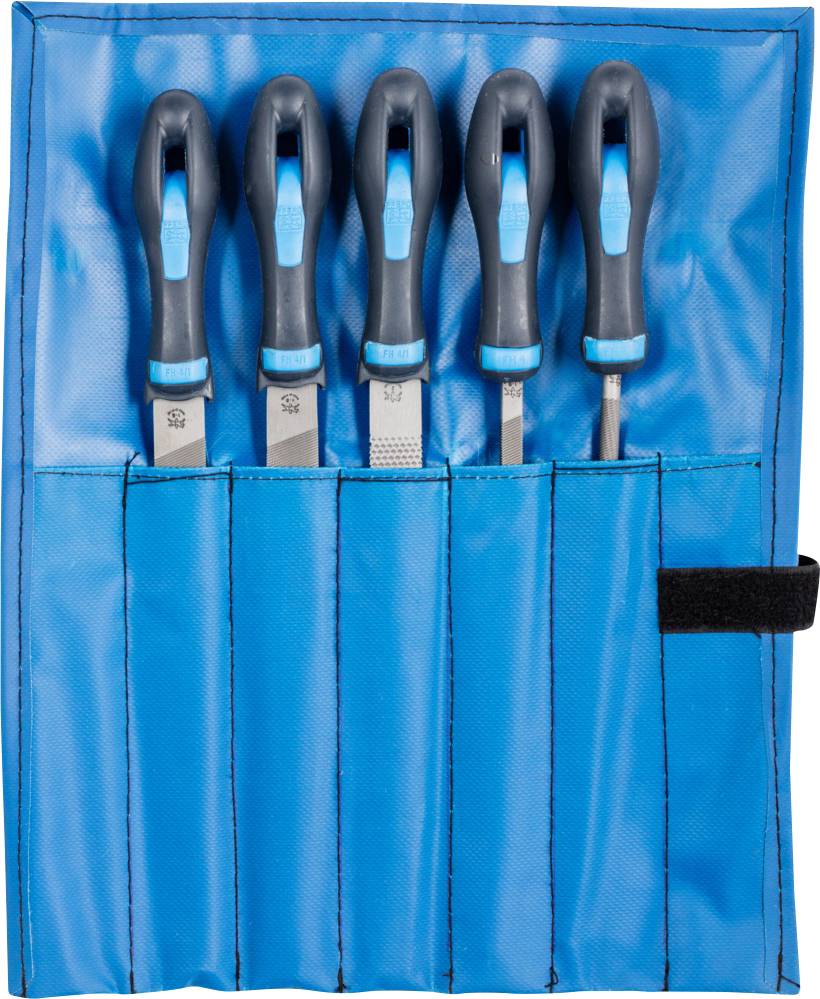 PFERD TOOLS 11800520 Werkstattfeilen-Set verschiedene Hiebe in PVC-Rolltasche Länge 200mm 1St.