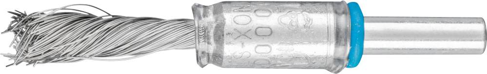 Ein Frässtift mit zylindrischem Kopf und blauen Details, geeignet für die Bearbeitung von Metalloberflächen.