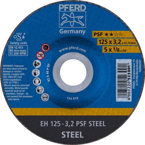 Pferd - psf steel 61720226 Trennscheibe gekröpft 125 mm 25 St Stahl