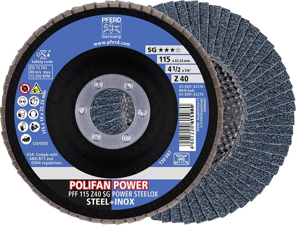 PFERD 67684115 Z Sg Power Steelox Fächerschleifscheibe Durchmesser  