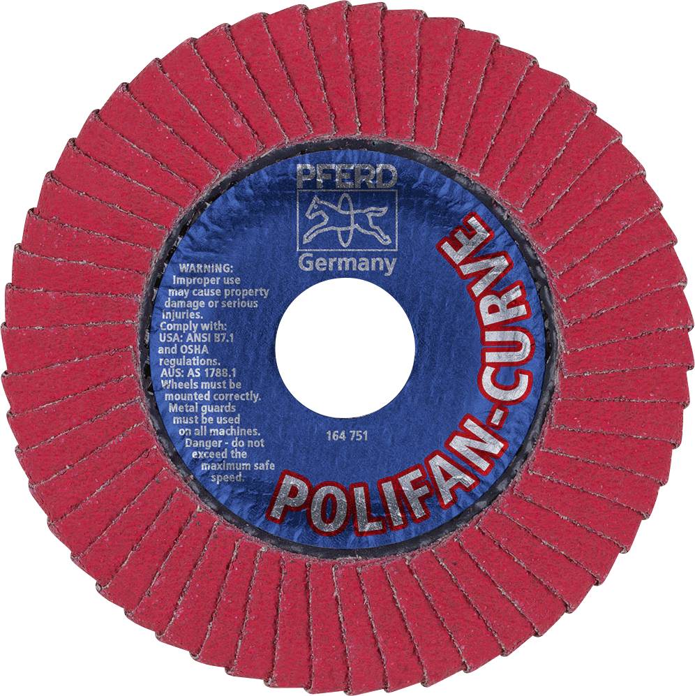 PFERD TOOLS 67689036 Co Sgp Curve Steelox Fächerschleifscheibe Durchmesser 115mm Bohrungs-Ø 22.23mm 10St.