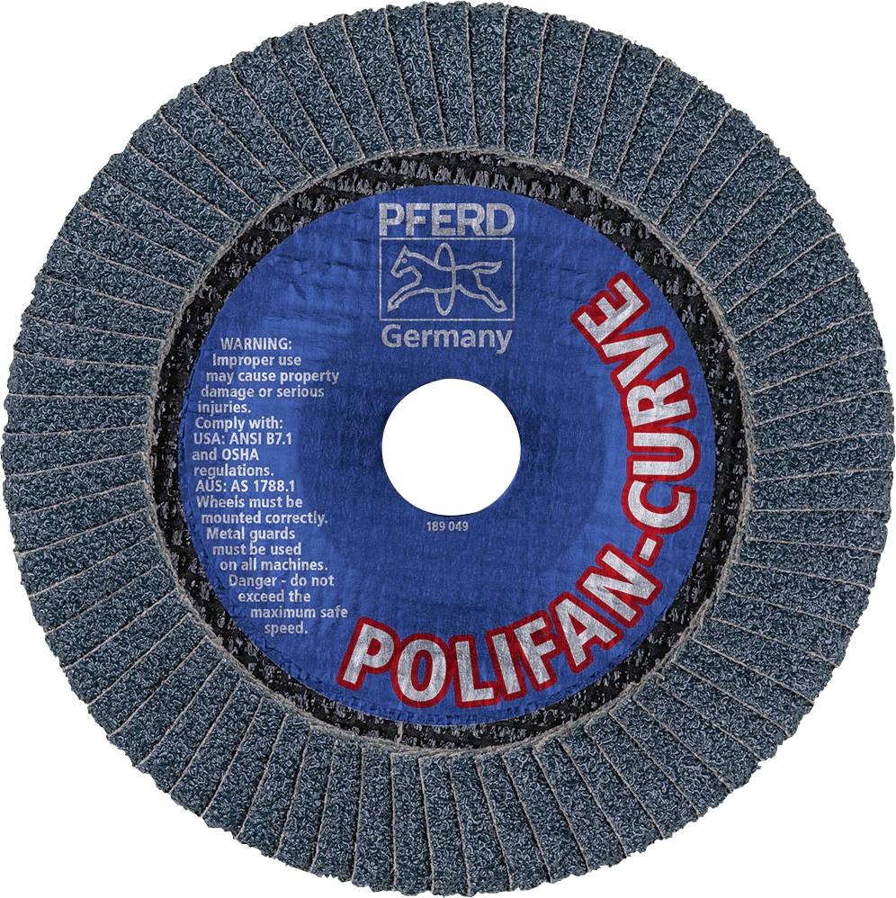 PFERD 67689072 Z Sgp Curve Steelox Fächerschleifscheibe Durchmesser 150mm Bohrungs-Ø 22.23mm 10St.