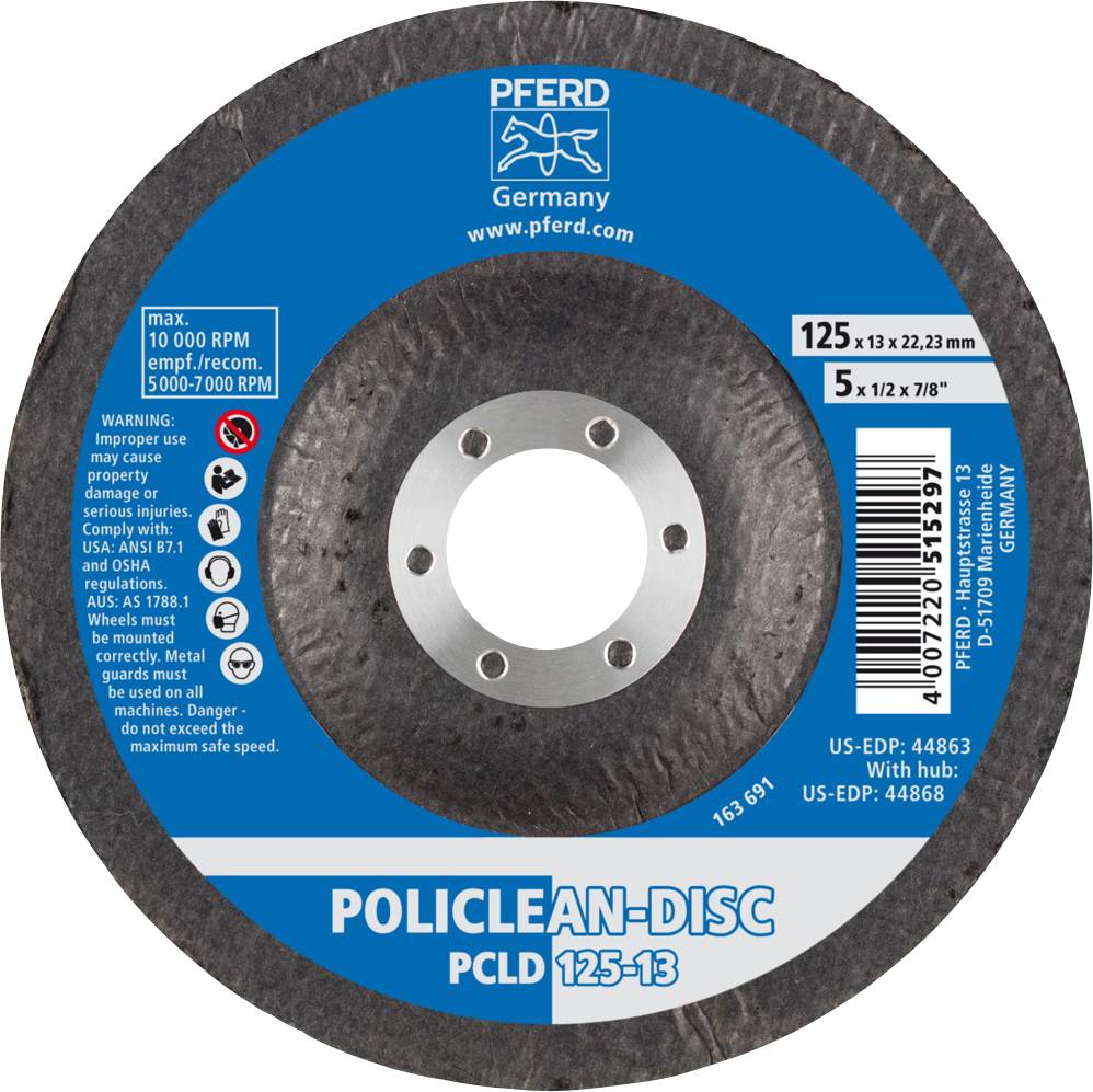 PFERD 44692725 POLICLEAN-Disc PCLD 125-13 125mm 5St.