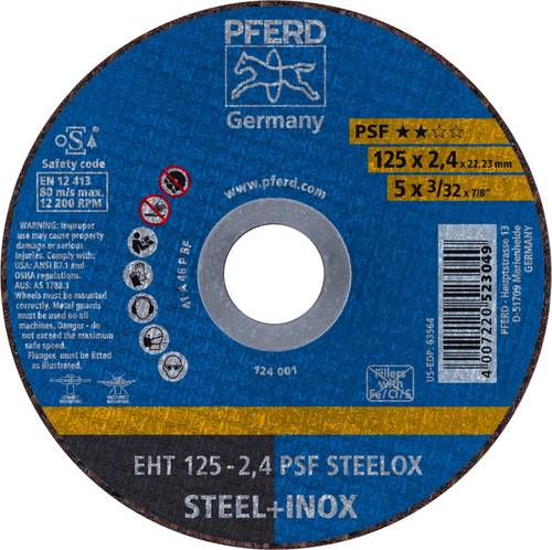 PFERD TOOLS PSF STEELOX 61721122 Trennscheibe gerade 125 mm 25 St. Edelstahl, Stahl
