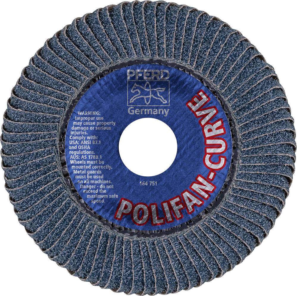 PFERD TOOLS 67689032 Z Sgp Curve Steelox Fächerschleifscheibe Durchmesser 115 mm Bohrungs-Ø 22.23 mm Körnung (num) 40 10 St.