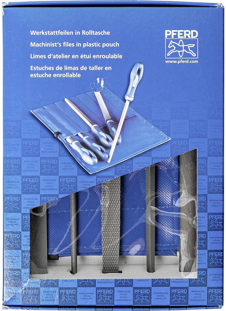 PFERD 11801520 Werkstattfeilen-Set verschiedene Hiebe in PVC-Rolltasche inkl. Umkarton Länge 200mm 1St.