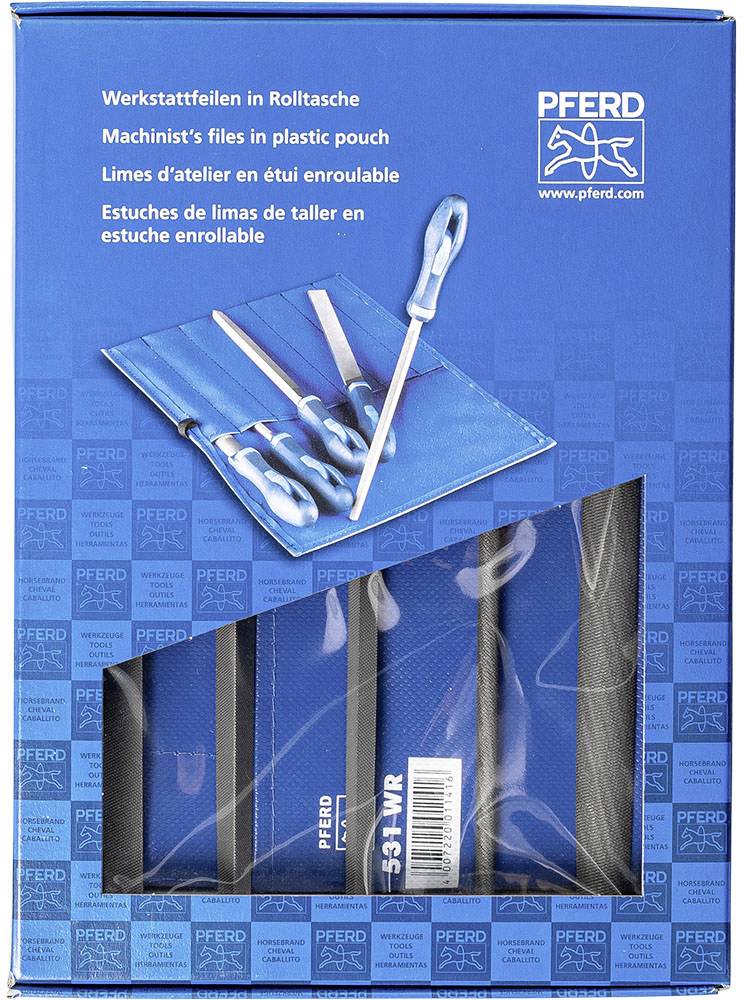 PFERD 11801531 Werkstattfeilen-Set Hieb 1 in PVC-Rolltasche inkl. Umkarton Länge 200mm 1St.