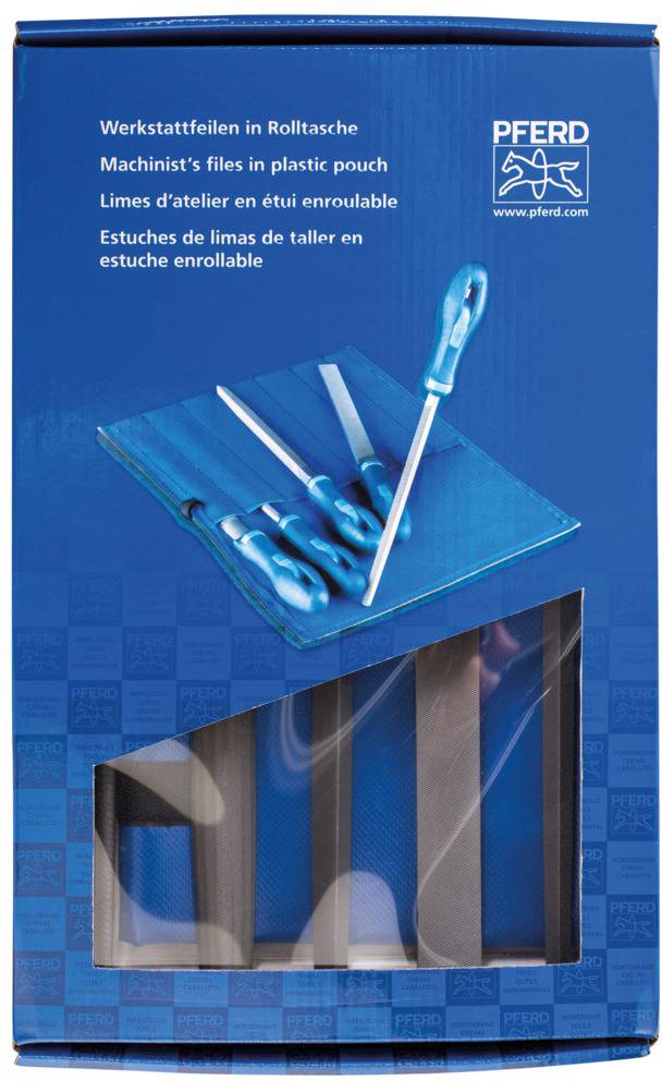 PFERD 11801532 Werkstattfeilen-Set Hieb 2 in PVC-Rolltasche inkl. Umkarton Länge 200 mm 1 St.