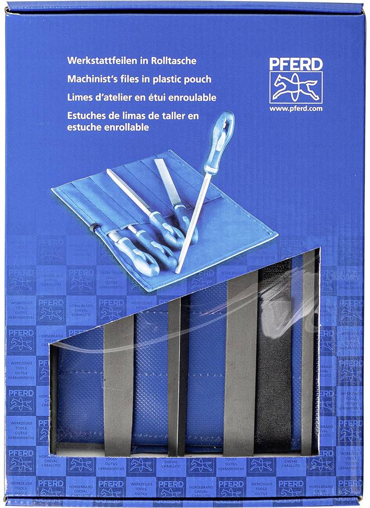 PFERD 11801533 Werkstattfeilen-Set Hieb 3 in PVC-Rolltasche inkl. Umkarton Länge 200mm 1St.
