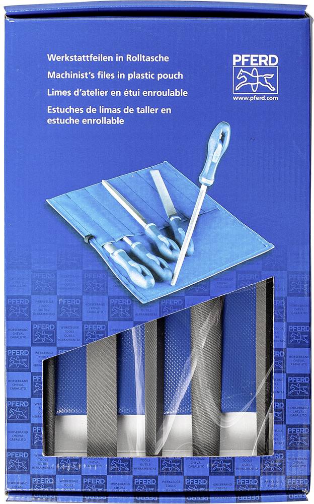 PFERD 11801541 Werkstattfeilen-Set Hieb 1 in PVC-Rolltasche inkl. Umkarton Länge 250mm 1St.