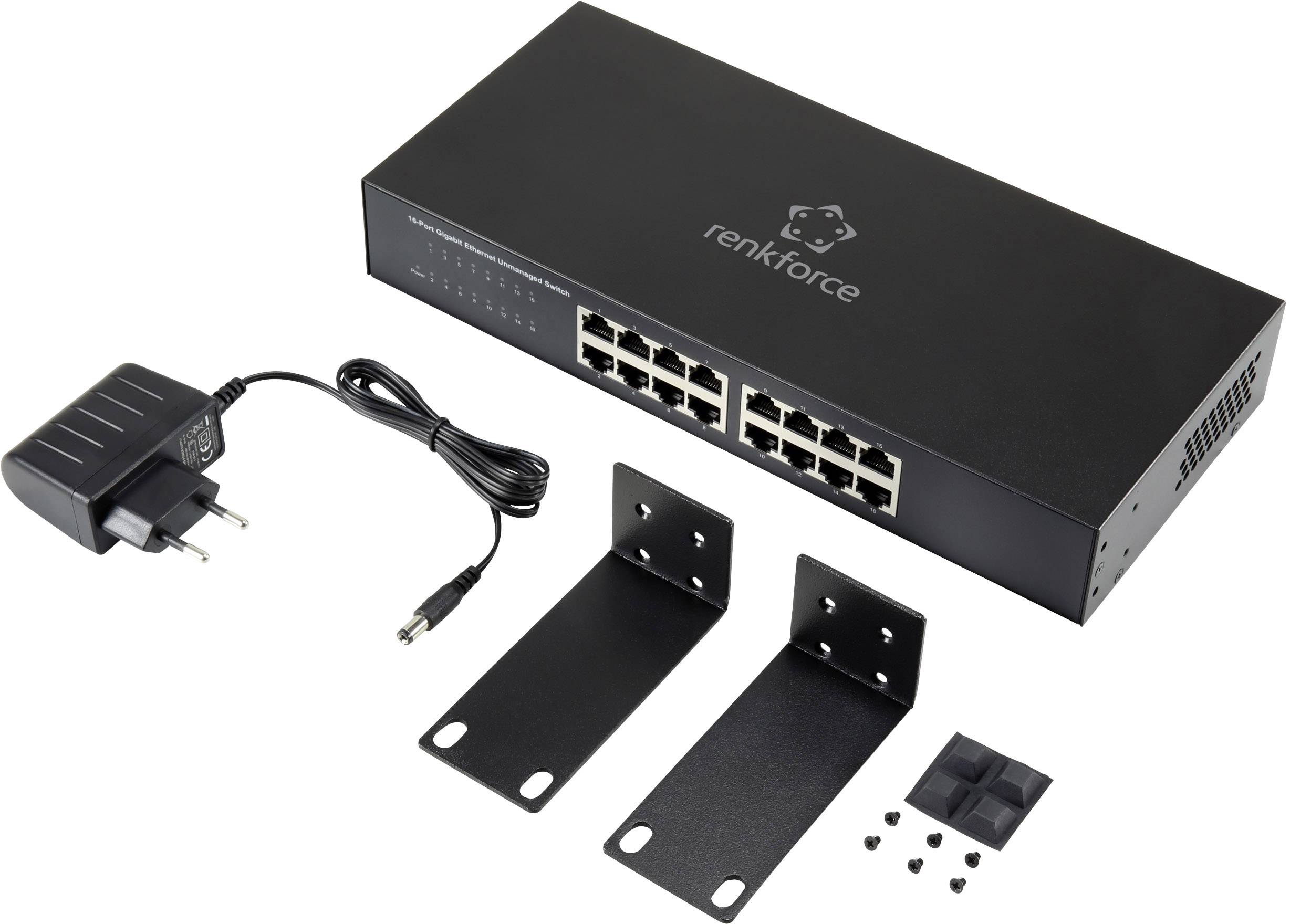 Renkforce Netzwerk Switch 16 Port 10 / 100 / 1000MBit/s
