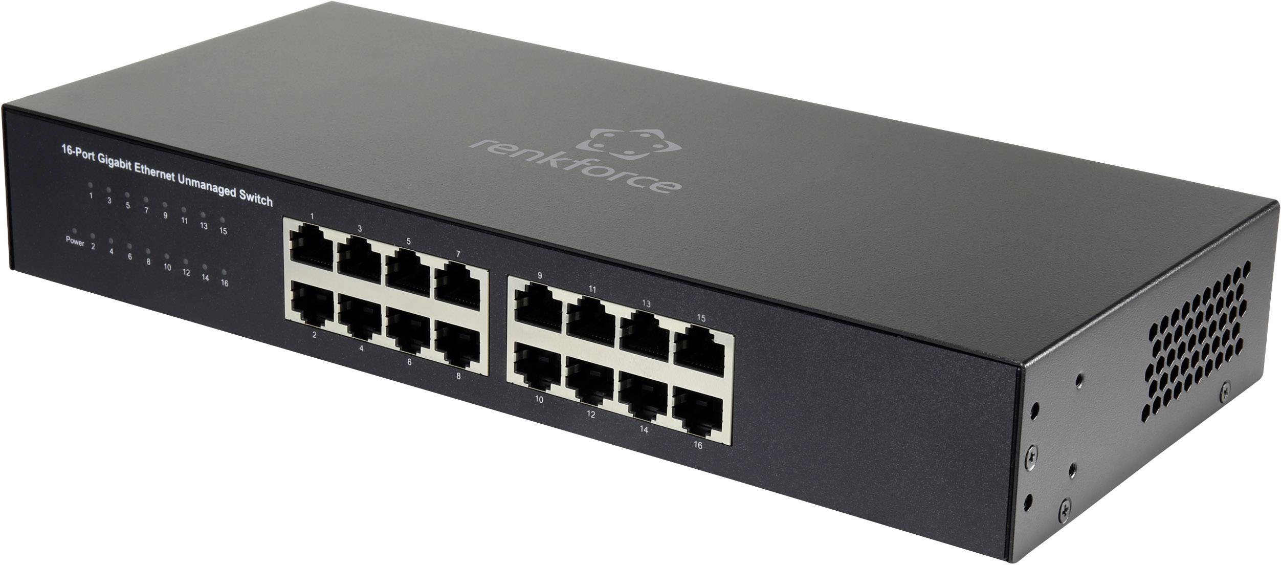 Renkforce Netzwerk Switch 16 Port 10 / 100 / 1000 MBit/s