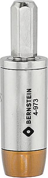 Ein Metallwerkzeug mit sechseckigem Kopf und orangefarbener Basis, graviert mit 'BERNSTEIN 4973', das für Präzisionsanwendungen verwendet wird.